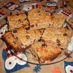 Barras de avena con crema de cacahuate