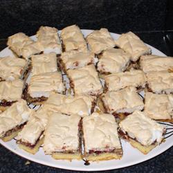 Barras de merengue con frambuesa