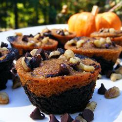 Brownies de chocolate con calabaza y nuez