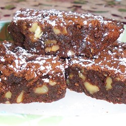 Brownies de chocolate con nuez de castilla