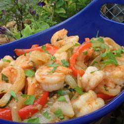 Camarones en salsa de ajo