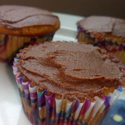 Cupcakes de calabaza con betún de chocolate