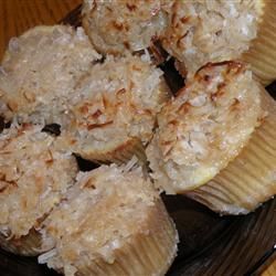 Cupcakes de vainilla con betún de coco