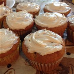 Cupcakes de vainilla con plátano