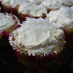 Cupcakes de vanilla con coco