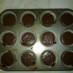 Cupcakes integrales de chocolate