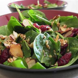 Ensalada de espinacas y arándanos