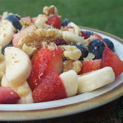 Ensalada de fruta con limón y miel