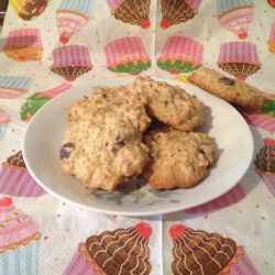 Galletas de avena con chispas de chocolate