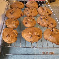 Galletas de chispas de chocolate y calabaza