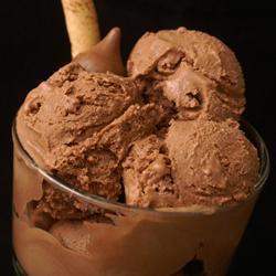 Helado de chocolate y chocolate