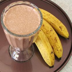 Licuado de plátano con chocolate