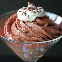 Mousse de chocolate estilo tiramisú