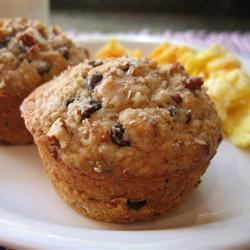 Muffins de avena con chips de chocolate