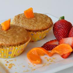 Muffins de naranja con avena