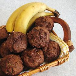 Muffins de platano con chispas de chocolate