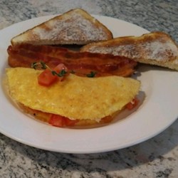 Omelette con queso parmesano