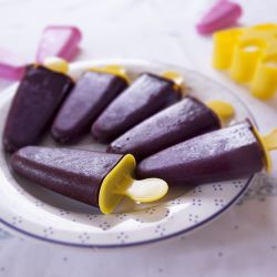 Paletas heladas de yogurt con moras