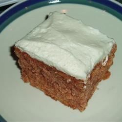 Pastel de calabacita con betún de queso crema