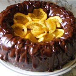 Pastel de chocolate con naranja