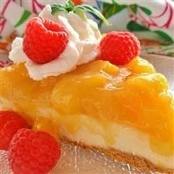 Pastel de queso con mango