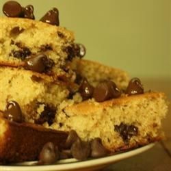 Pastel de vainilla y chispas de chocolate