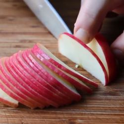 Rosas de manzana y hojaldre