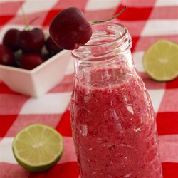 Smoothie de fresa con cereza