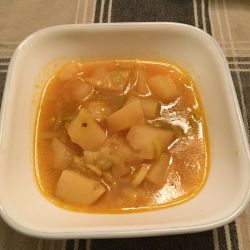 Sopa de papa y poro