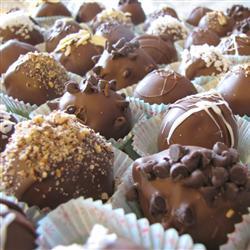 Trufas de chocolate con queso crema